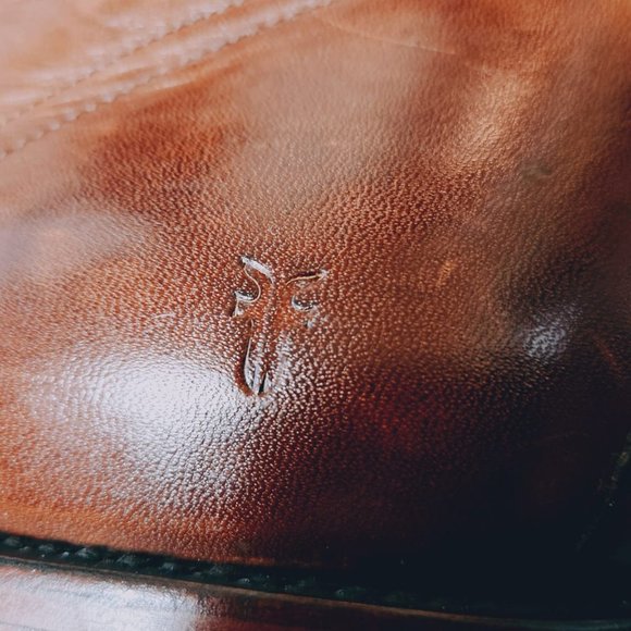 Beautiful Frye Bowery Cognac Brown Leather Ankle Lace Up Boots, size 12 - Picture 6 of 8